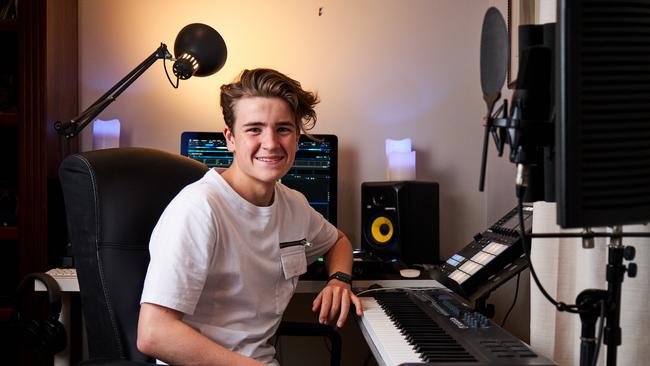 Angus Brill Reed in his Adelaide studio. Picture: Matt Loxton