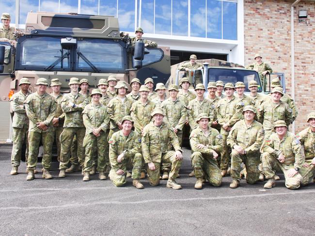 RESERVES READY:  Members of the 41st Battalion, Royal New South Wales Regiment, (41 RNSWR) at Lismore will leave to assist emergency services and communities impacted by floods on the mid-North Coast. Photo: Alison Paterson