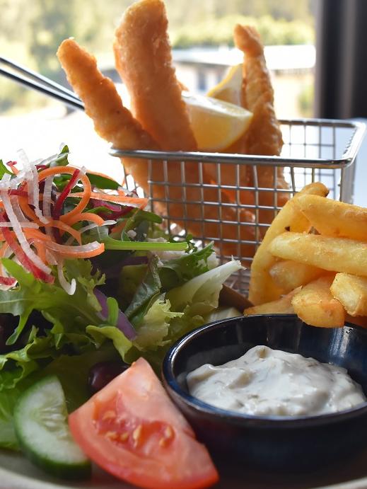 Beer battered fish and chips is a favourite at Breakers Country Club.