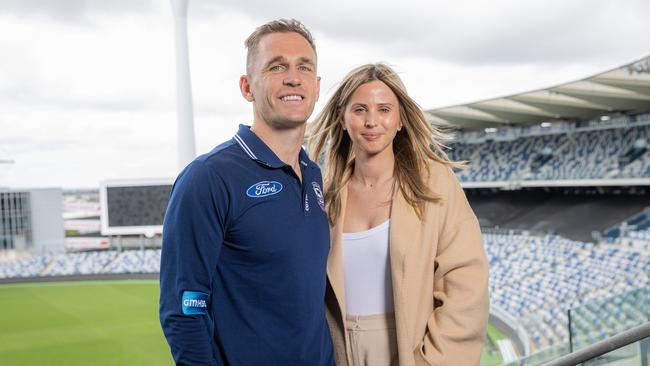 Expecting mum Brit Selwood, wife of former Cats captain Joel, is one of the shocked women who were planning to have their babies at the soon to be closed Epworth Geelong maternity service. Picture: Jason Edwards