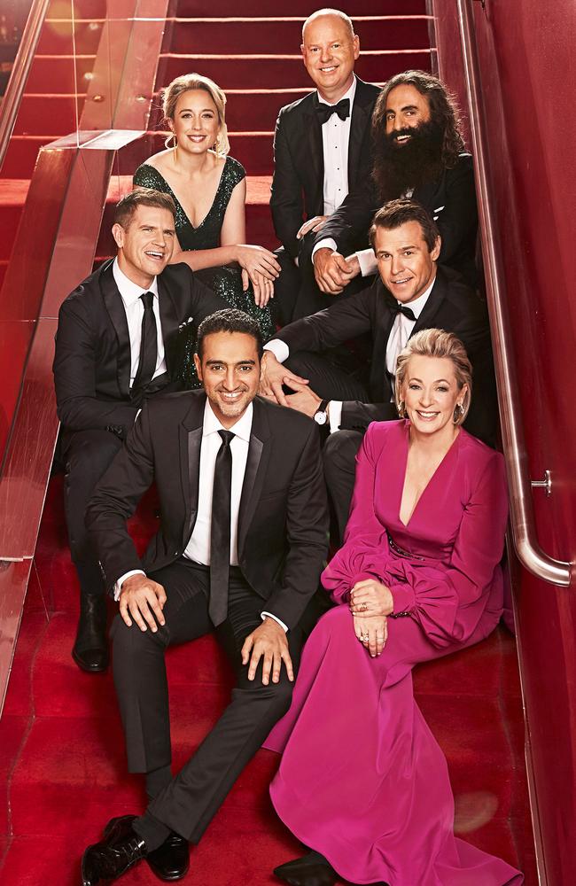 TV Week Gold Logie nominees Eve Morey, Rodger Corser, Sam Mac, Costa Georgiadis, Amanda Keller, Tom Gleeson and Waleed Aly. Picture: TV WEEK