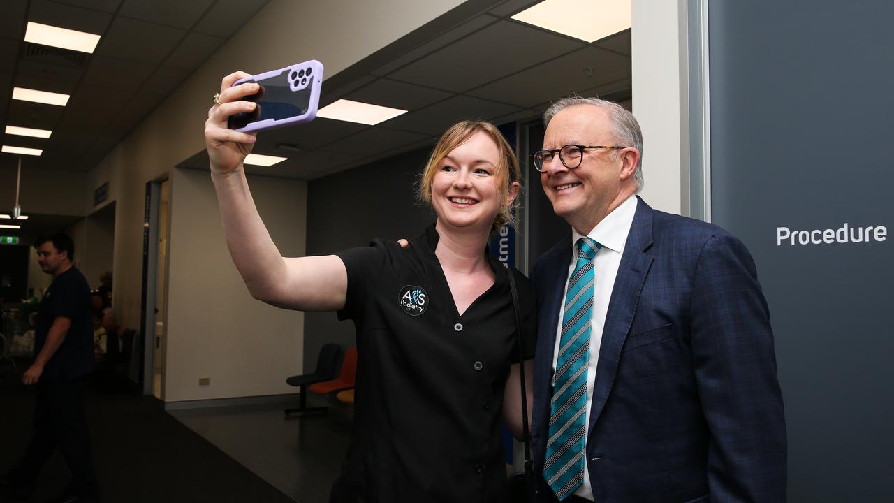 The PM meets patients and staff during his visit to Our Medical Gregory Hills in Sydney. Photo by: NCA Newswire /Gaye Gerard - POOL via Newswire Photos