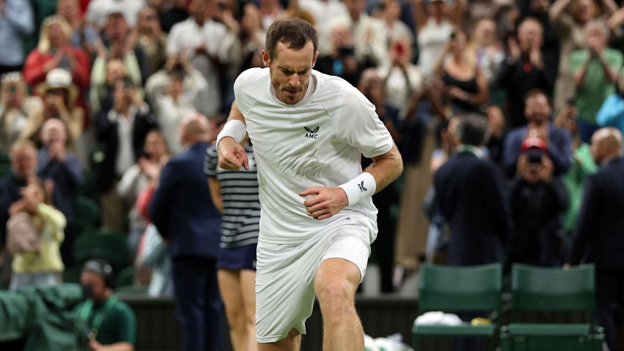 Britain's Andy Murray celebrates beating Australia's James Duckworth. Picture: AFP