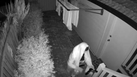 A Rocklea resident was horrified to see footage of an intruder attempting to enter into their home on Tuesday morning. Picture: Facebook