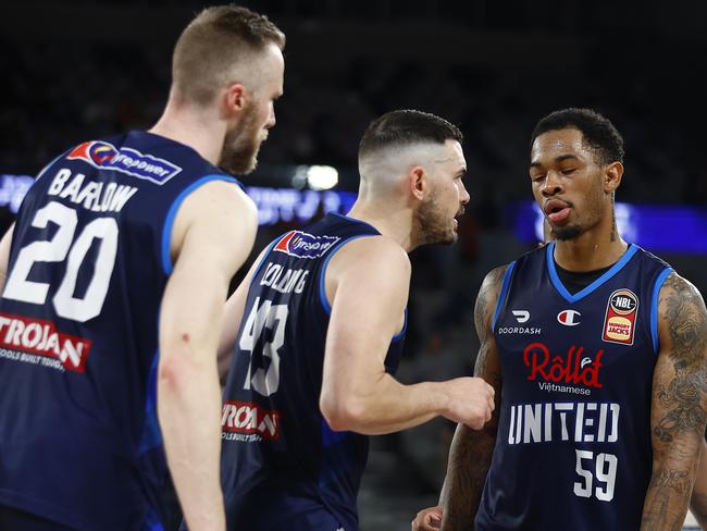 A dejected Tucker after missing the free throws. Picture: Daniel Pockett/Getty Images