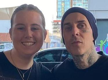 Blink 182 drummer Travis Barker visited Staazi and Co before the band's Adelaide show. Picture: Instagram