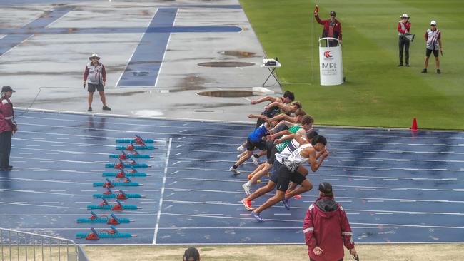 Action from the Queensland Athletics track and field championships at QSAC on Saturday March 15, 2025. Picture: Stephen Archer.