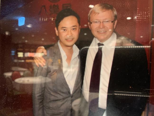 Former PM Kevin Rudd’s photo takes pride of place on the restaurant’s wall.