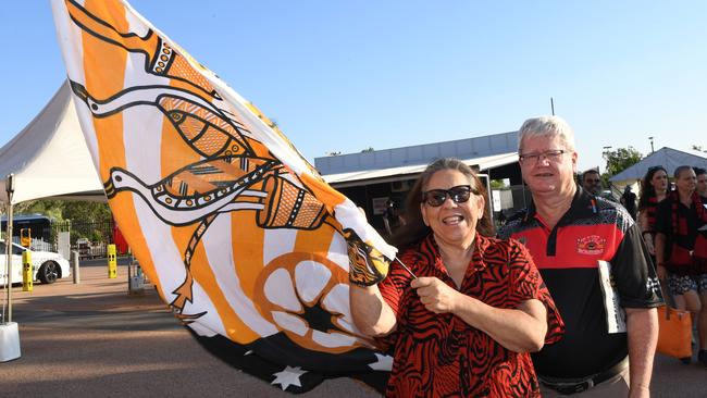 AFL Dreamtime Game Richmond V Essendon at Darwins TIO Stadium. Pete Atkinson, Ingrid Clarke Pictures Katrina Bridgeford.