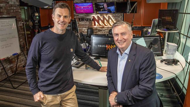 Luke Darcy and Eddie McGuire’s relationship turned ‘frosty’ after Darcy’s interview with Andrews. Picture: Tim Carrafa