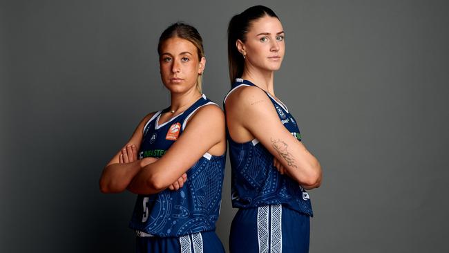 Geelong United's Elissa Brett and Gemma Potter. Credit: Peter Foster