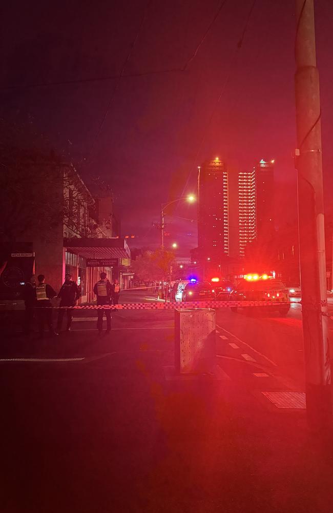 Streets were cordoned off after the shooting. Picture: Regan Hodge
