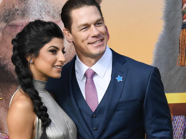 WESTWOOD, CALIFORNIA - JANUARY 11:  Shay Shariatzadeh and John Cena attend the premiere of Universal Pictures' "Dolittle" at Regency Village Theatre on January 11, 2020 in Westwood, California. (Photo by Jon Kopaloff/Getty Images)
