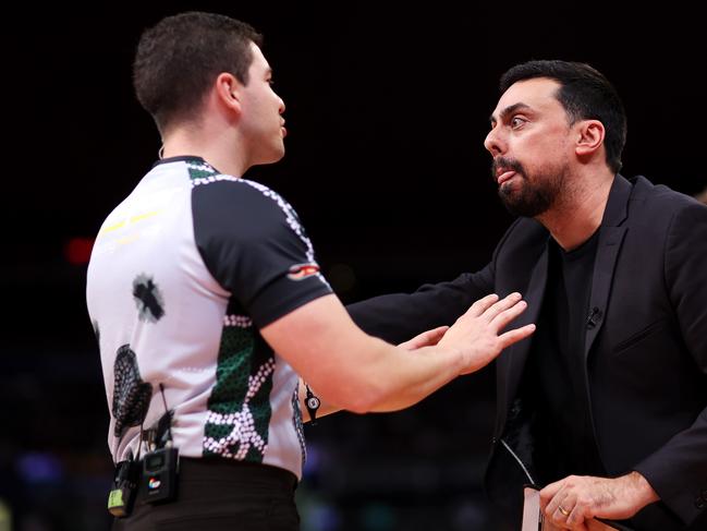 Breakers coach Mody Maor was fired up. Picture: Mark Kolbe/Getty Images