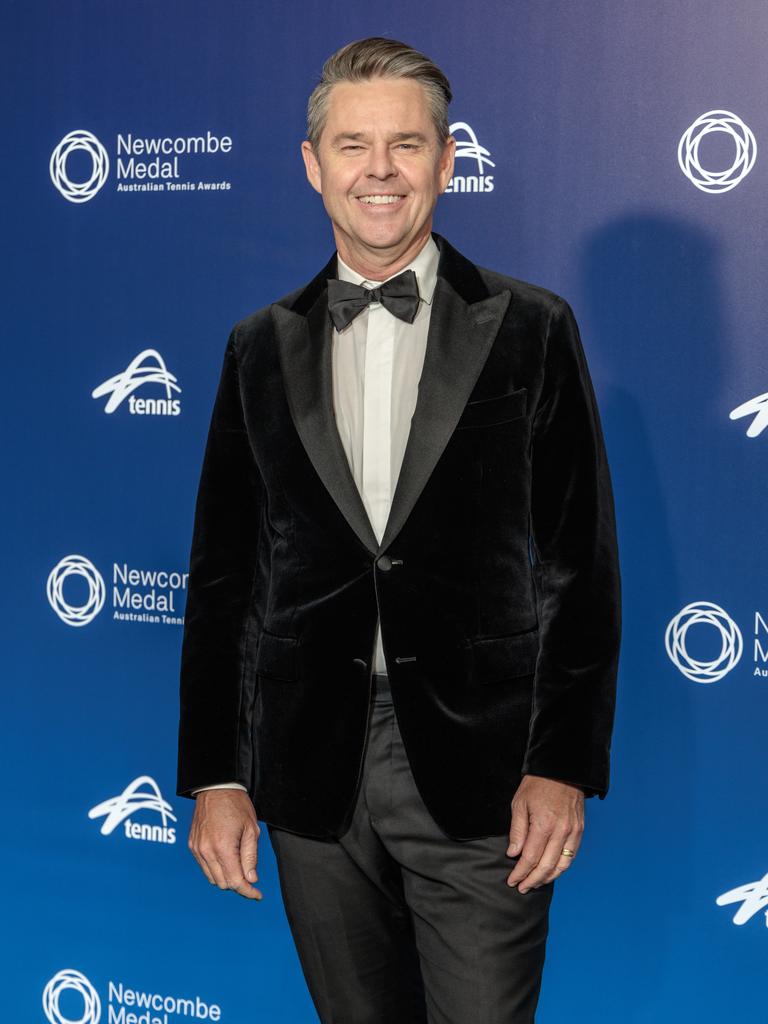 Todd Woodbridge arrives at the Newcombe Medal. Picture: David Geraghty