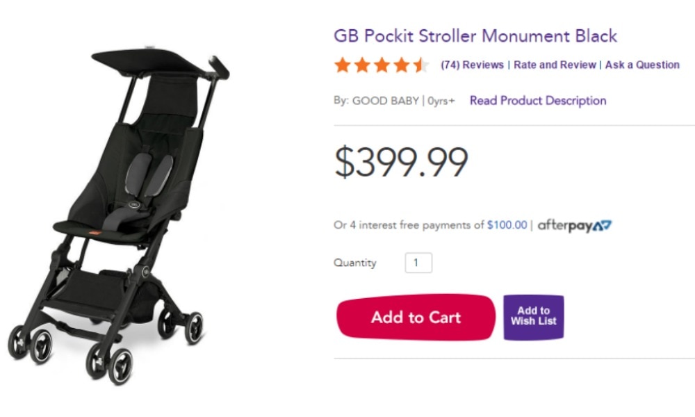 Baby stroller outlet afterpay