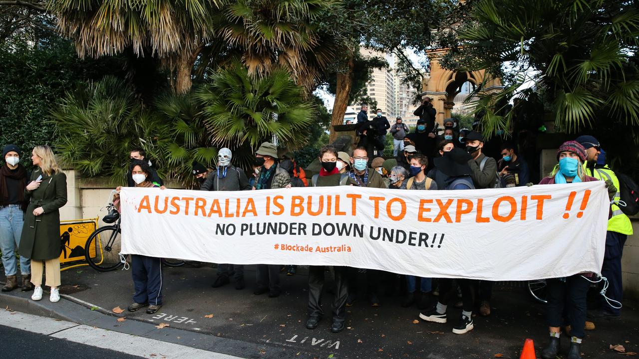 Premier Dom Perrottet has warned protesters will face harsh penalties for participating in the ‘unauthorised’ protest. Picture: NCA NewsWire / Gaye Gerard