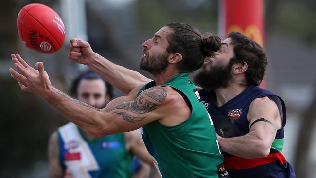 Kamen Ogilvie in action for East Sunbury. Picture: Hamish Blair