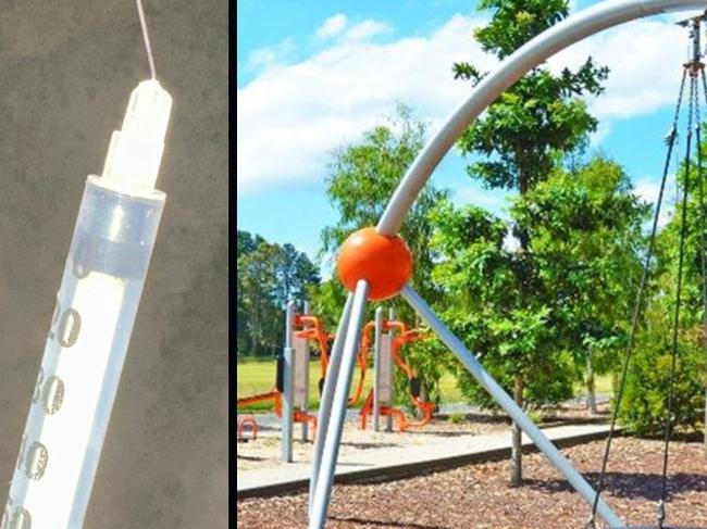 An increase in used syringes have been found in Clifford Park, Goonellabah, recently. Photo: supplied.