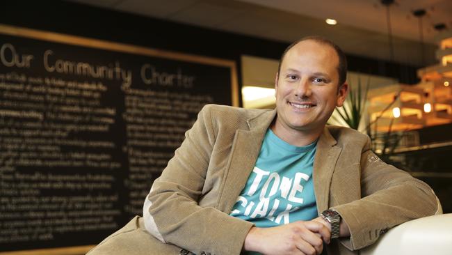 Stone and Chalk CEO is Alex Scandurra, pictured in Sydney. Picture: Justin Lloyd.