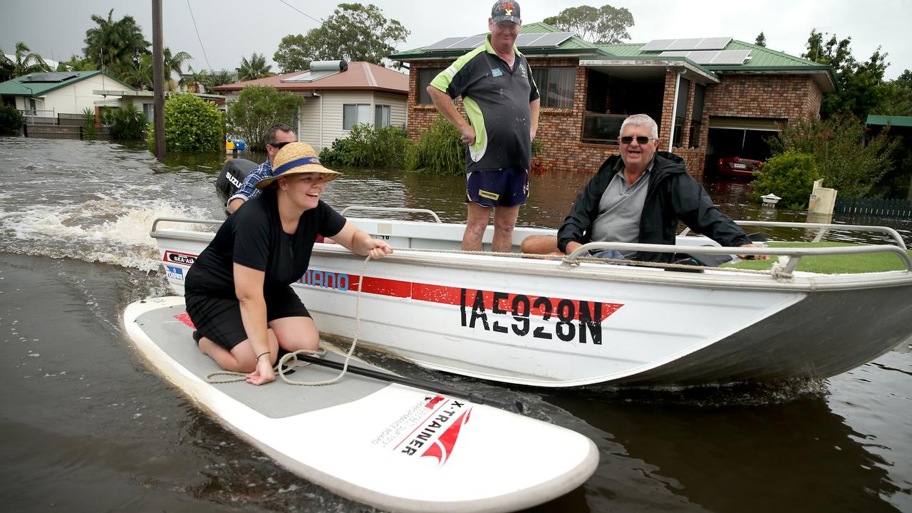 Wild weather lashes the NSW mid north coast causing major flooding in Port Macquarie and surrounding towns. Picture: Nathan Edwards