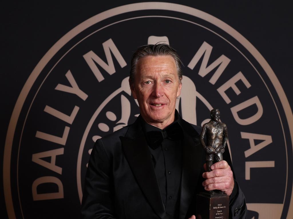 After winning his seventh Dally M coach of the year, it can be revealled the Parramatta Eels secretly plotted to poach Craig Bellamy from Melbourne. Picture: Getty Images