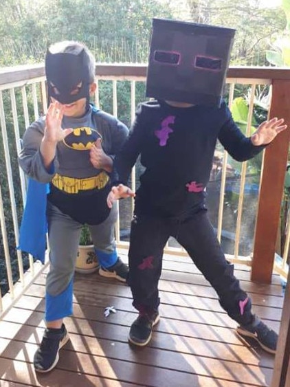 Jenny Brown: Ethan and Liam Brown from Lawnton State School, Batman and Minecraft. Quest Community News Book Week Photos. Picture supplied.