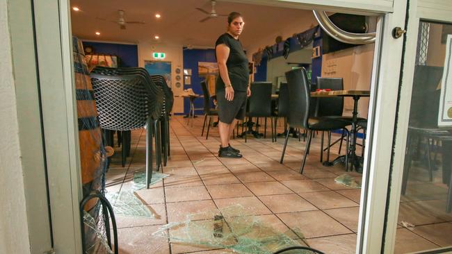 Foula Karambetis as thieves broke in and partied at Kalidonis Restaurant. Picture: Glenn Campbell