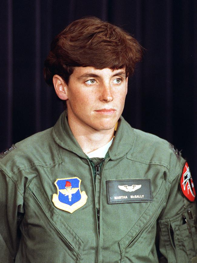 Martha McSally as the US Air Force’s highest-ranking female fighter pilot in 1993