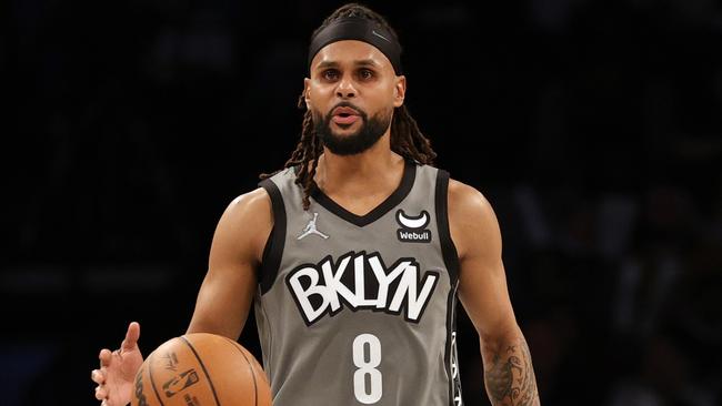 Patty Mills continues to win over the hearts and minds of Brookyln Nets supporters after another strong display for the team. Picture: Sarah Stier/Getty Images