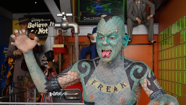 The Lizard Man at Ripley’s Believe It or Not Odditorium at Surfers Paradise