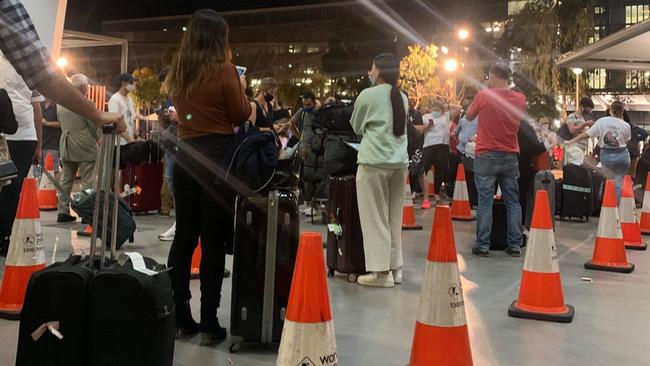 Travellers arriving in Adelaide from Sydney on Sunday evening. Picture: Supplied