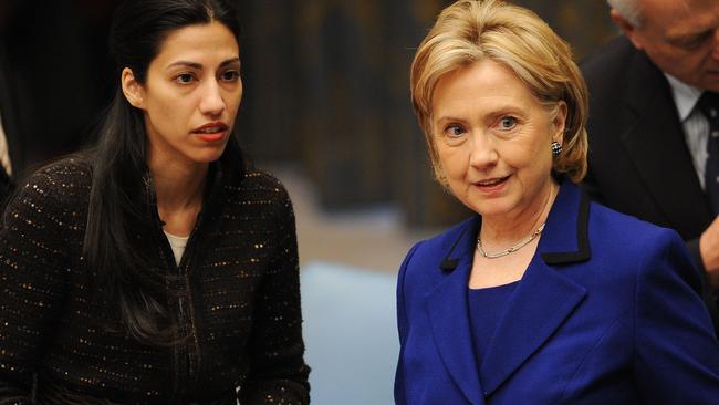 Clinton’s top aide Huma Abedin (left) was also pulled into the controversy.