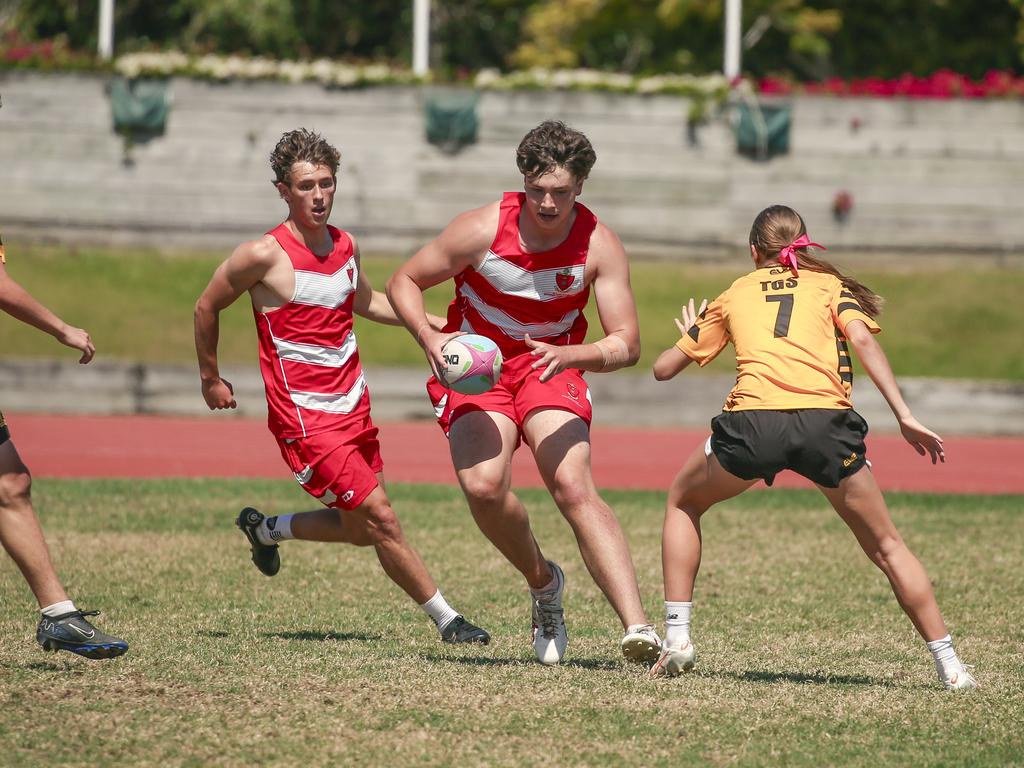 Townsville Grammar V St Pauls at the 2024 Gold Coast Titans All Schools Touch Football Picture: Glenn Campbell