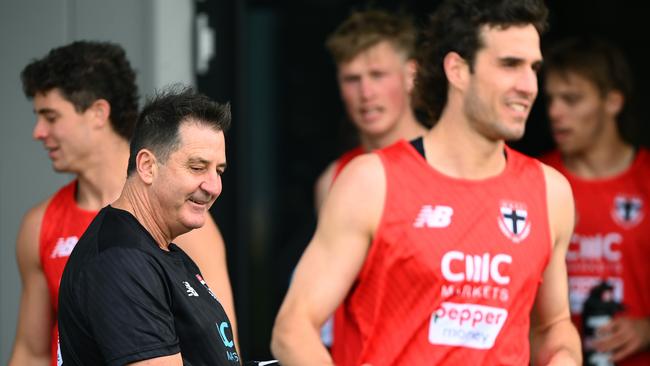 Ross Lyon faces a tough task without Max King to start 2023 with an even tougher fixture according to TAB. (Photo by Quinn Rooney/Getty Images)