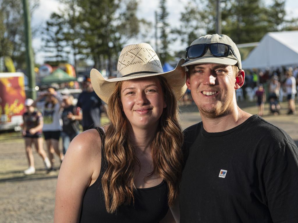 Caitlan Mack and Callum McPherson at Lights on the Hill Trucking Memorial at Gatton Showgrounds, Saturday, October 5, 2024. Picture: Kevin Farmer