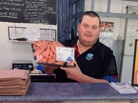 Owner of Tatura Family Butcher Brady Bourke.