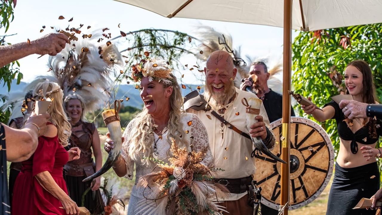 John and Natalie Herbert wed in Cairns Viking ceremony | Gold Coast ...