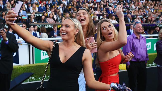 The Bachelor’s Cass Wood with some girlfriends. Picture: Mark Evans/Getty Images