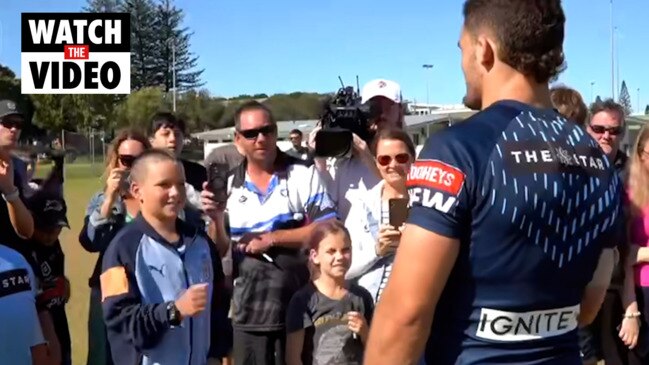 Nathan Cleary meets a Blues fan