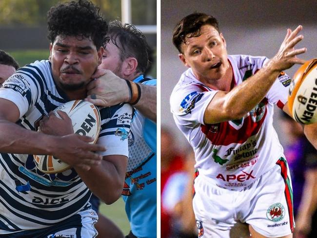 Elijah Coombes from the Darwin Brothers and Robbie Butcher from the Nightcliff Dragons in the NRL NT.