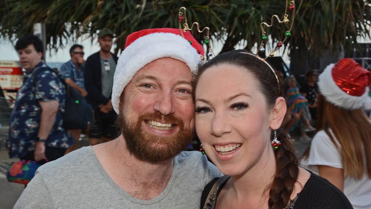 Garry Jamieson and Heather Carseldine at Carols on the Beach, Surfers Paradise. Pic: Regina King