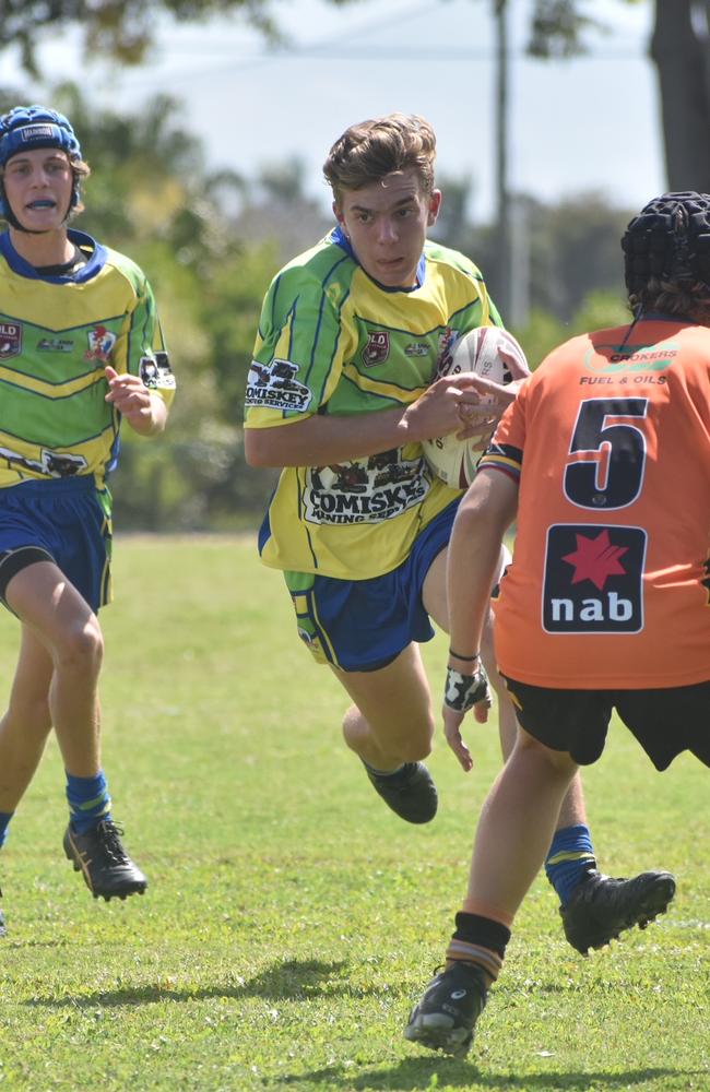 Sean Drew in the Wests Tigers and Wanderers under-14s rugby league final in Mackay, August 28, 2021. Picture: Matthew Forrest