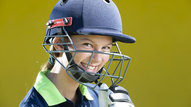 Clayfield College cricket’s Alys Lawson. Picture: Renae Droop