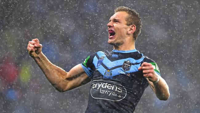 Tom Trbojevic scored a hat-trick on his return to Origin. Picture: AAP