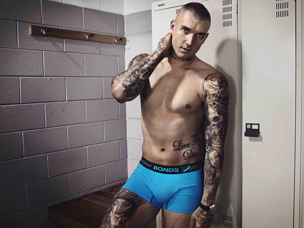 Bonds hired AFL football champion Dustin Martin to advertise a new range of underwear and appeal to younger shoppers.