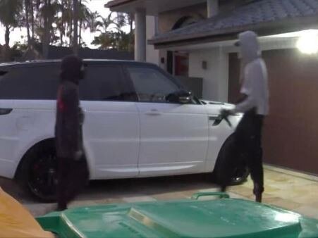 Youths carrying knives seen 'casing' a house on the Gold Coast. Picture: Gold Coast Patrol Dogs K9 Security.