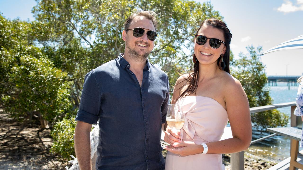 Steve and Amanda Melville from Mon Komo Hotel at Sandstone Point Hotel’s Jetty Lunch. Picture: Dominika Lis.