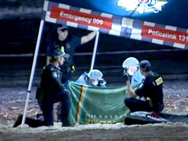 File image of the scene where "Baby Q" was found in the water at Tweed Heads. Her father, 49, believed she was "cursed". Picture: NineNews