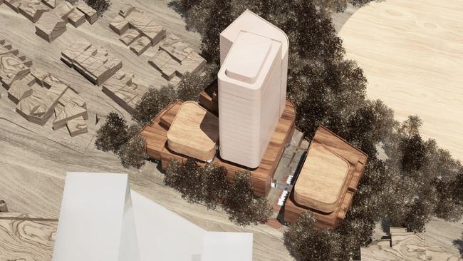 Artist impressions for the 22-storey tower proposed for 8-10 New McLean Street, Edgecliff